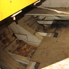 Exposed timbers within the hold.
